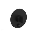 Phylrich - Pb  Rond  Shwr Plate W/Div, Blade Handle - Matte Black