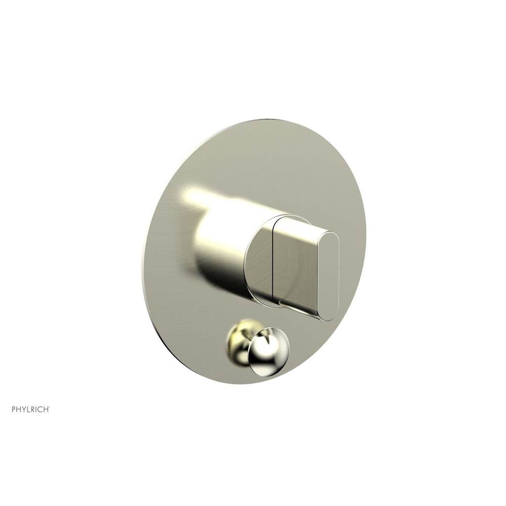 Phylrich - Pb  Rond  Shwr Plate W/Div, Blade Handle - Satin Nickel