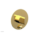 Phylrich - Pb  Rond  Shwr Plate W/Div, Blade Handle - Polished Gold