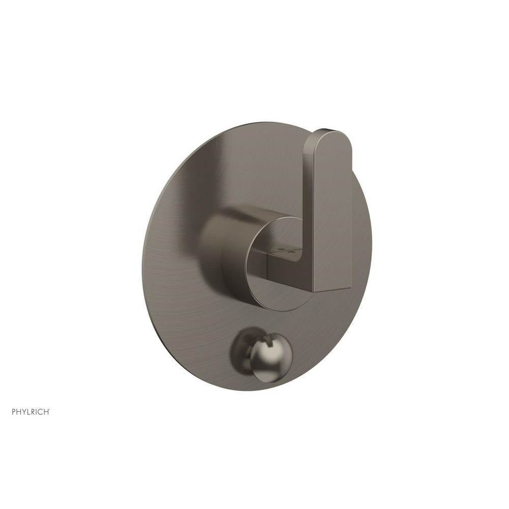 Phylrich - Pb  Rond  Shwr Plate W/Div, Lever Handle - Pewter