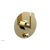 Phylrich - Pb  Rond  Shwr Plate W/Div, Lever Handle - Polished Brass Uncoated