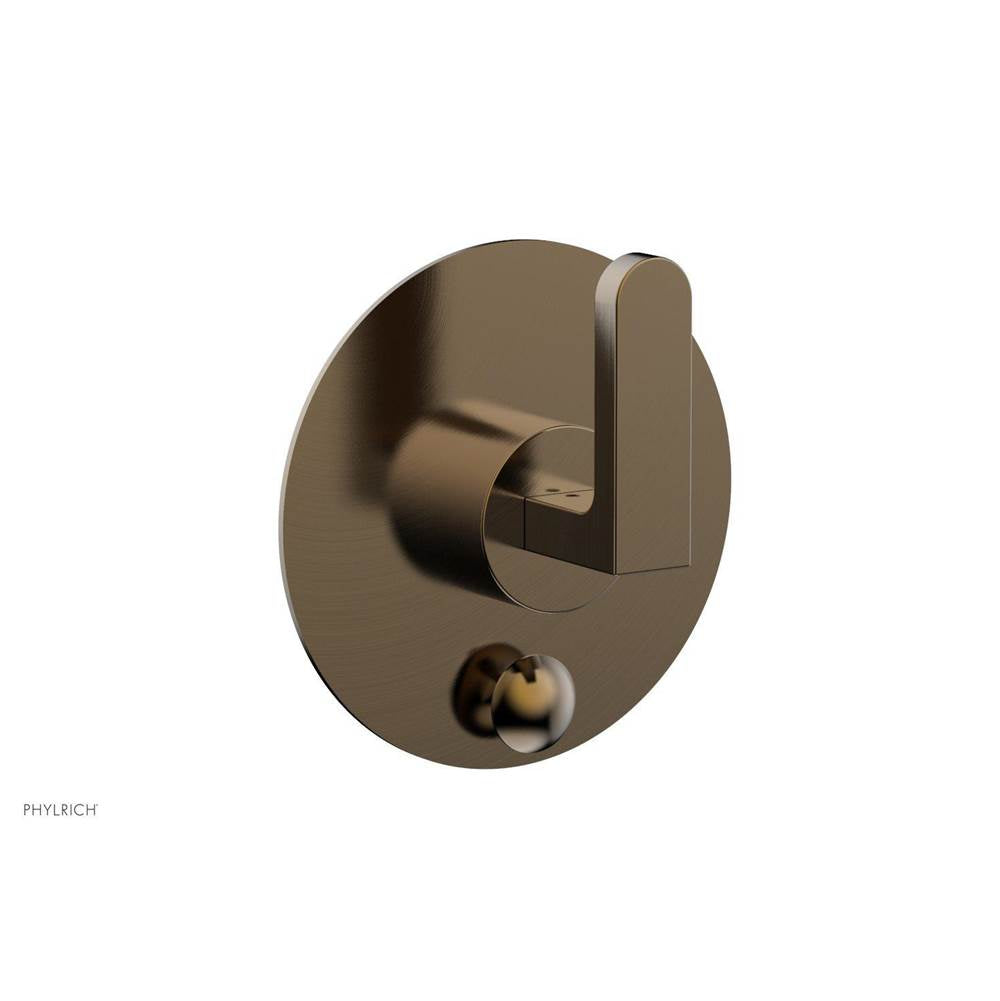 Phylrich - Pb  Rond  Shwr Plate W/Div, Lever Handle - Antique Brass