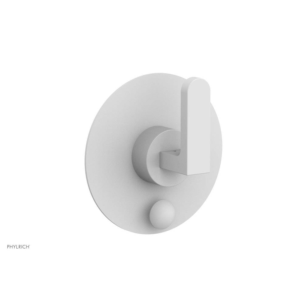 Phylrich - Pb  Rond  Shwr Plate W/Div, Lever Handle - Satin White