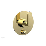 Phylrich - Pb  Rond  Shwr Plate W/Div, Lever Handle - French Brass