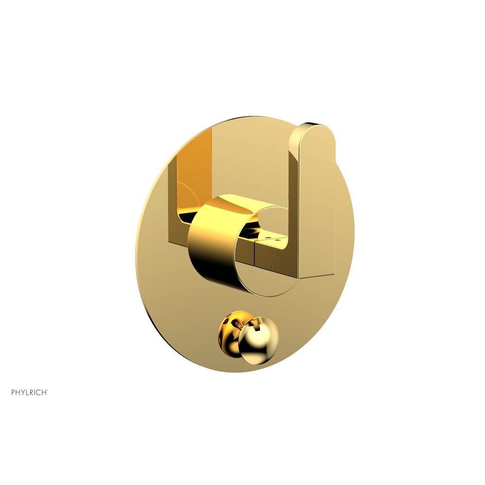Phylrich - Pb  Rond  Shwr Plate W/Div, Lever Handle - Satin Gold