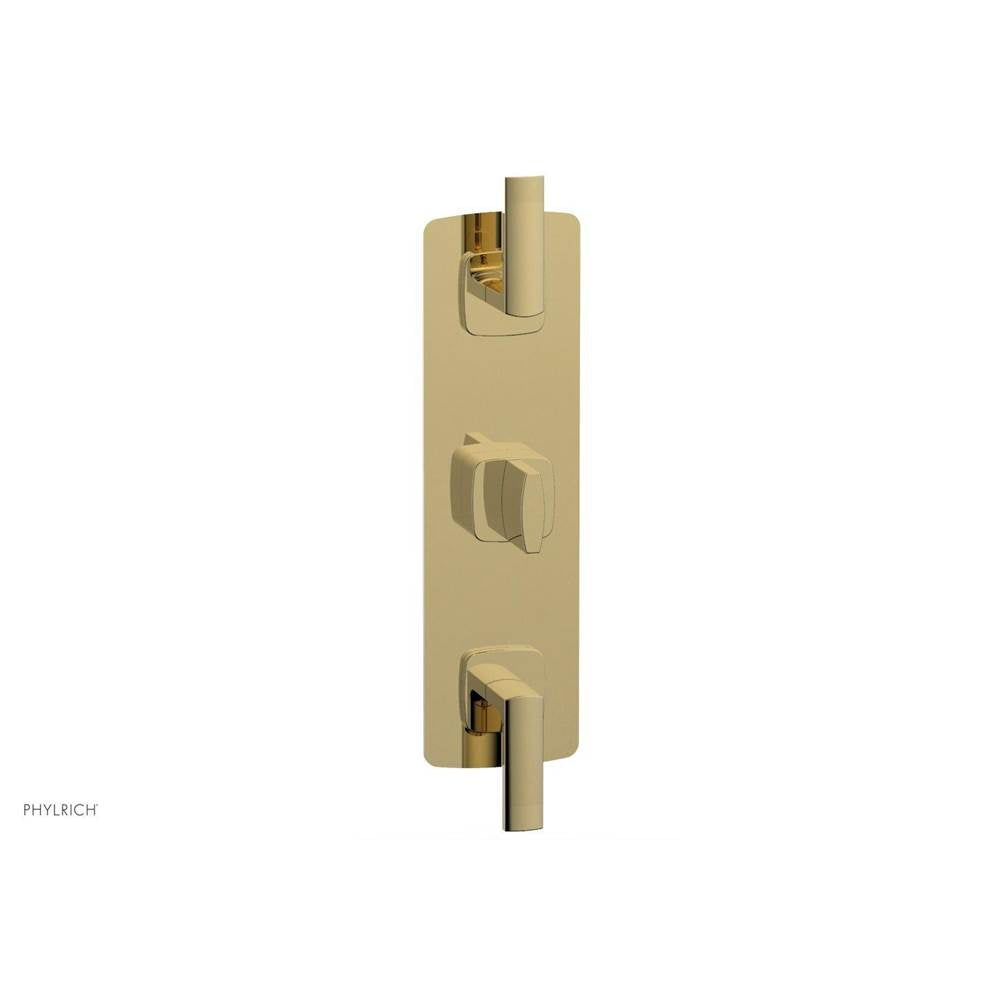 Phylrich - RADI 1/2'' Thermostatic Valve with Two Volume Control, Lever Handles 4-556 - Old English Brass