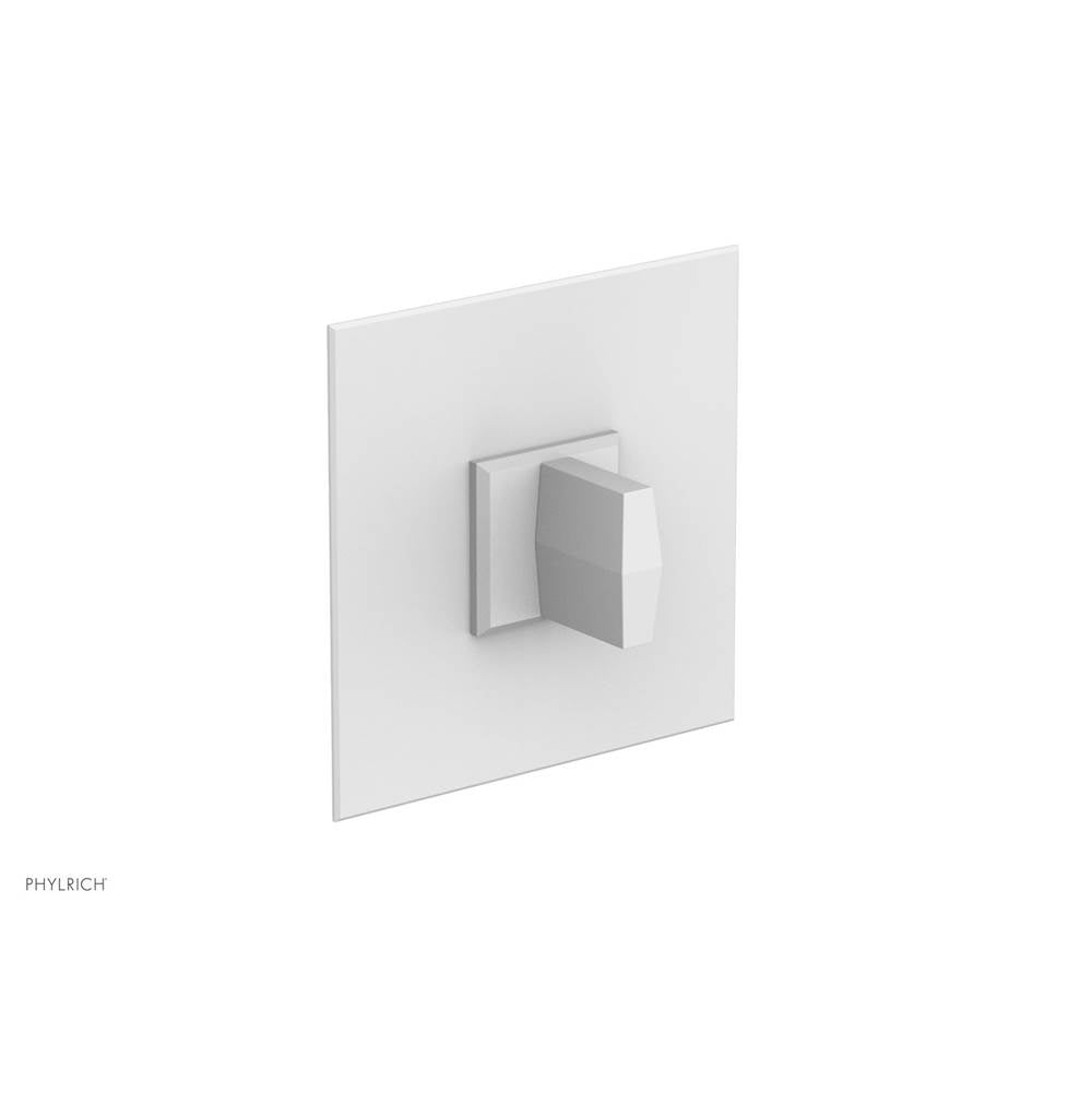 Phylrich - Pb  Diama  Shwr Plate Trim, Blade Handle - Satin White