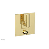 Phylrich - Pb  Diama  Shwr Plate W/Div, Lever Handle - Polished Brass