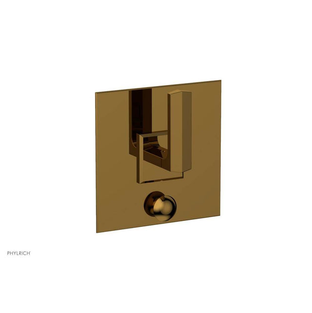 Phylrich - Pb  Diama  Shwr Plate W/Div, Lever Handle - French Brass