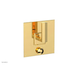 Phylrich - Pb  Diama  Shwr Plate W/Div, Lever Handle - Polished Gold
