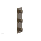 Phylrich - DIAMA 1/2'' Thermostatic Valve with Two Volume Control, Blade Handles 4-563 - Old English Brass
