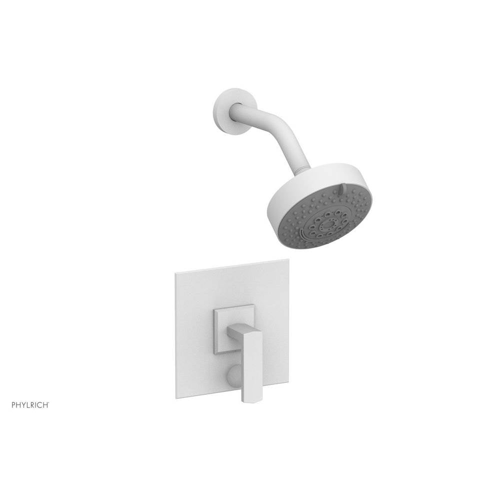 Phylrich - Pb  Diama  Shwr And Div Set, Lever Handle - Satin White