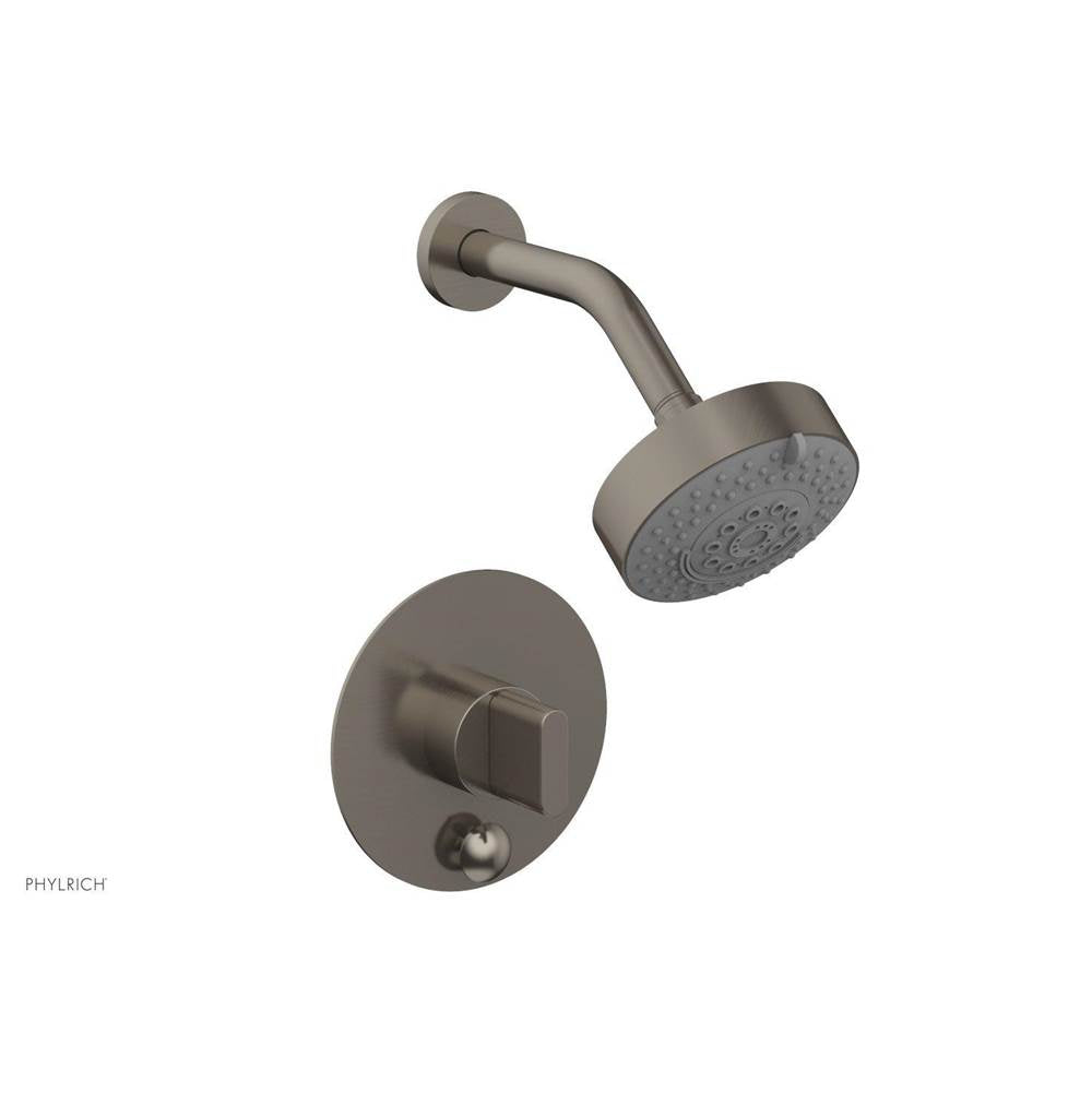 Phylrich - Pb  Rond  Shwr And Div Set, Blade Handle - Burnished Nickel