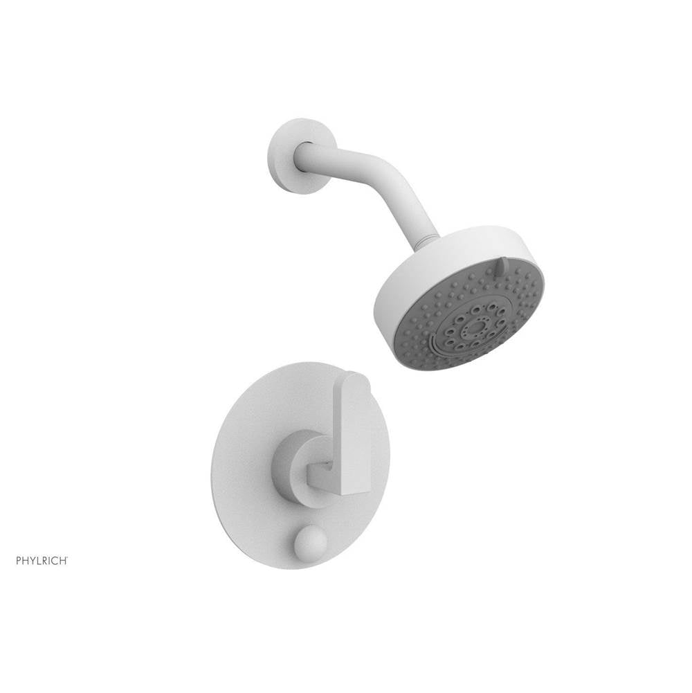 Phylrich - Pb  Rond  Shwr And Div Set, Lever Handle - Satin White