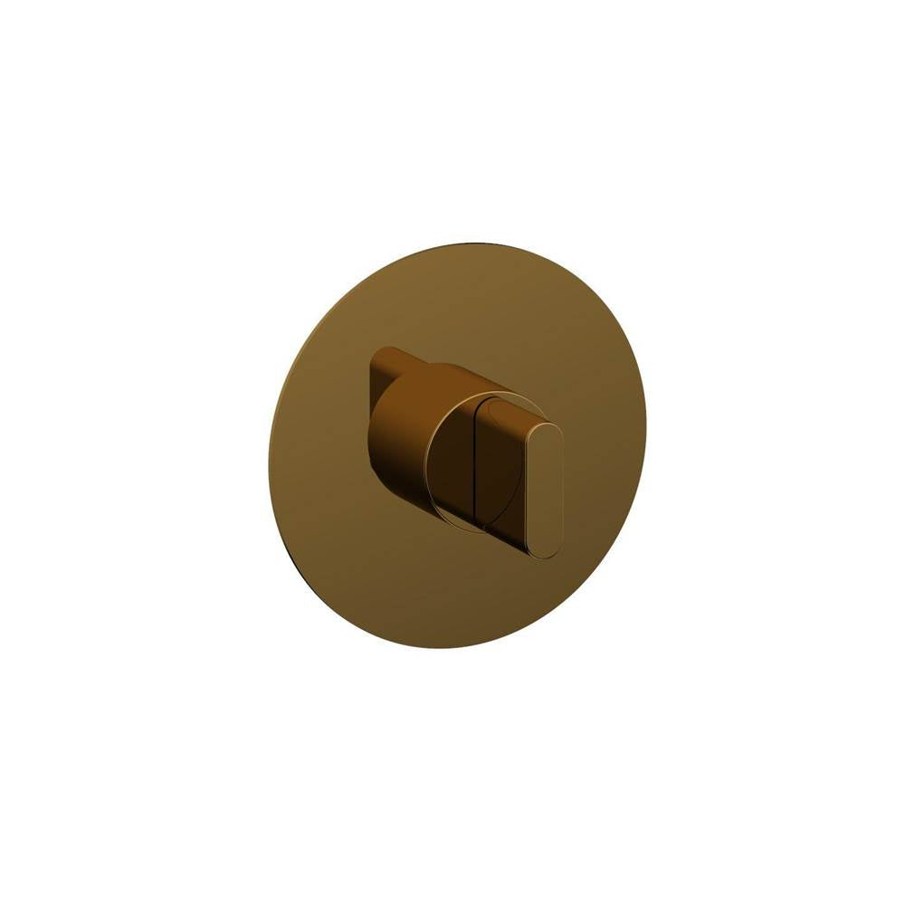 Phylrich - 1/2'' And 3/4''  Rond Therm Shwr To, Blade Handle - Polished Gold