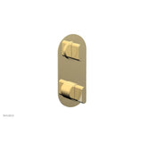 Phylrich - Mini Ts Vlv Trim Rond W/Vol Contrl Or Div, Blade Hdl - Polished Brass Uncoated