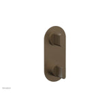 Phylrich - ROND 1/2'' Thermostatic Valve with Volume Control or Diverter, Blade Handles 4-575 - Old English Brass