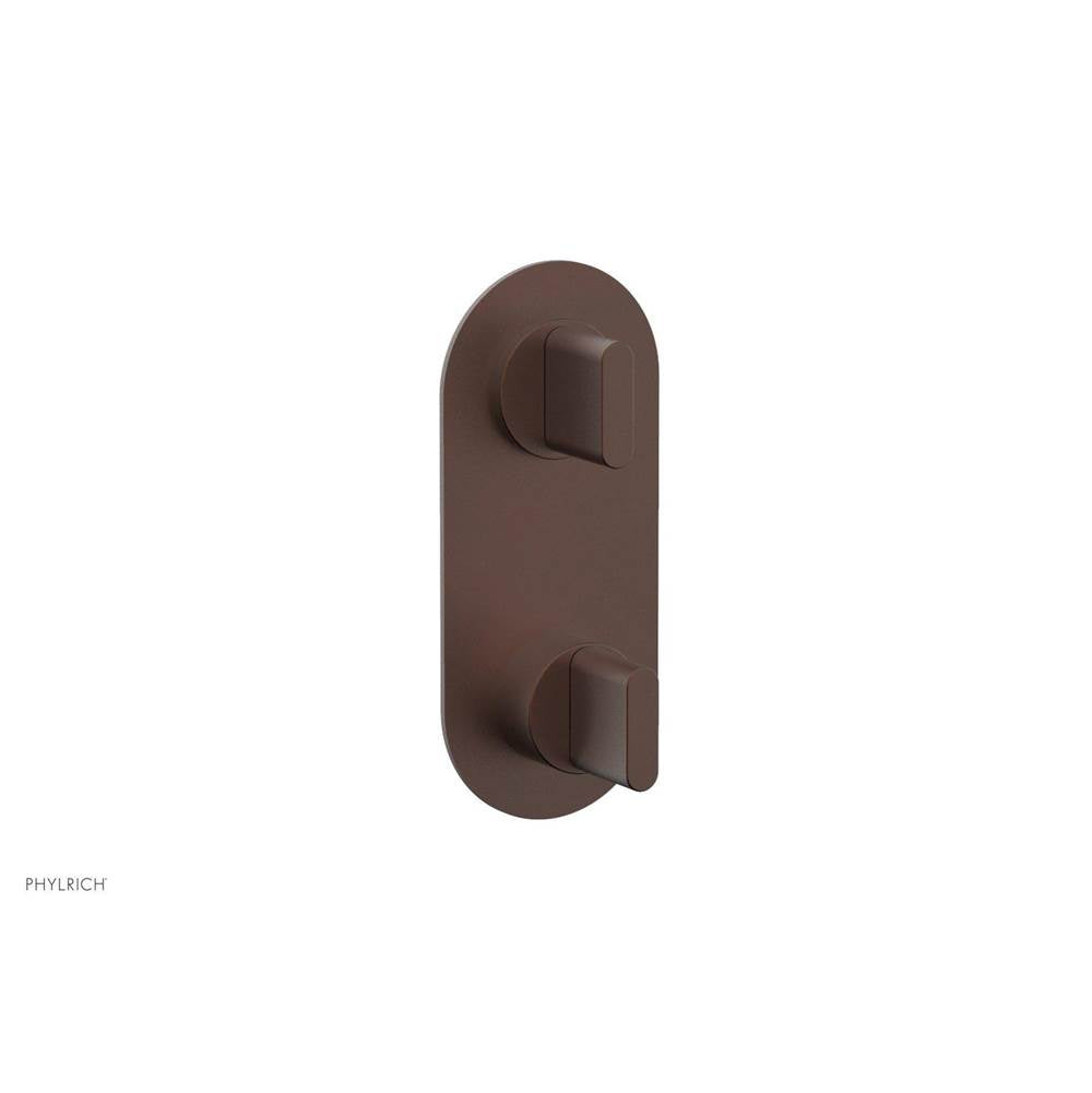 Phylrich - Mini Ts Vlv Trim Rond W/Vol Contrl Or Div, Blade Hdl - Weathered Copper
