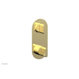 Phylrich - Mini Ts Vlv Trim Rond W/Vol Contrl Or Div, Blade Hdl - Polished Brass