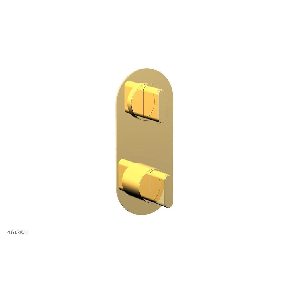 Phylrich - Mini Ts Vlv Trim Rond W/Vol Contrl Or Div, Blade Hdl - Polished Gold