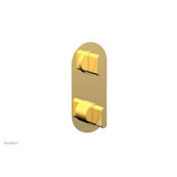 Phylrich - Mini Ts Vlv Trim Rond W/Vol Contrl Or Div, Blade Hdl - Polished Gold