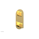 Phylrich - Mini Ts Vlv Trim Rond W/Vol Contrl Or Div, Blade Hdl - Satin Gold