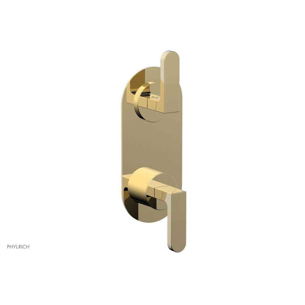 Phylrich - Mini Ts Vlv Trim Rond W/Vol Contrl Or Div, Lever Hdl - Polished Brass Uncoated