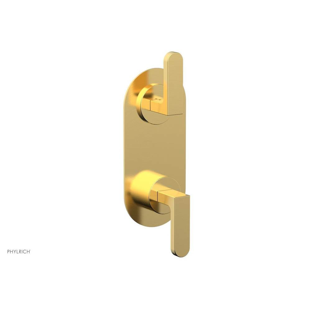 Phylrich - Mini Ts Vlv Trim Rond W/Vol Contrl Or Div, Lever Hdl - Satin Gold