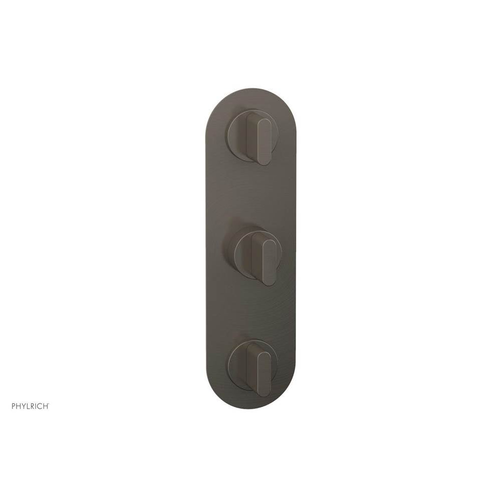 Phylrich - 1/2'' And 3/4''  Rond Therm Shwr To, Blade Handle - Burnished Nickel