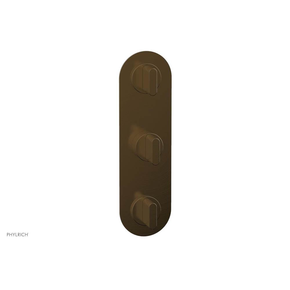 Phylrich - 1/2'' And 3/4''  Rond Therm Shwr To, Blade Handle - Antique Brass