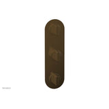 Phylrich - 1/2'' And 3/4''  Rond Therm Shwr To, Blade Handle - Antique Brass