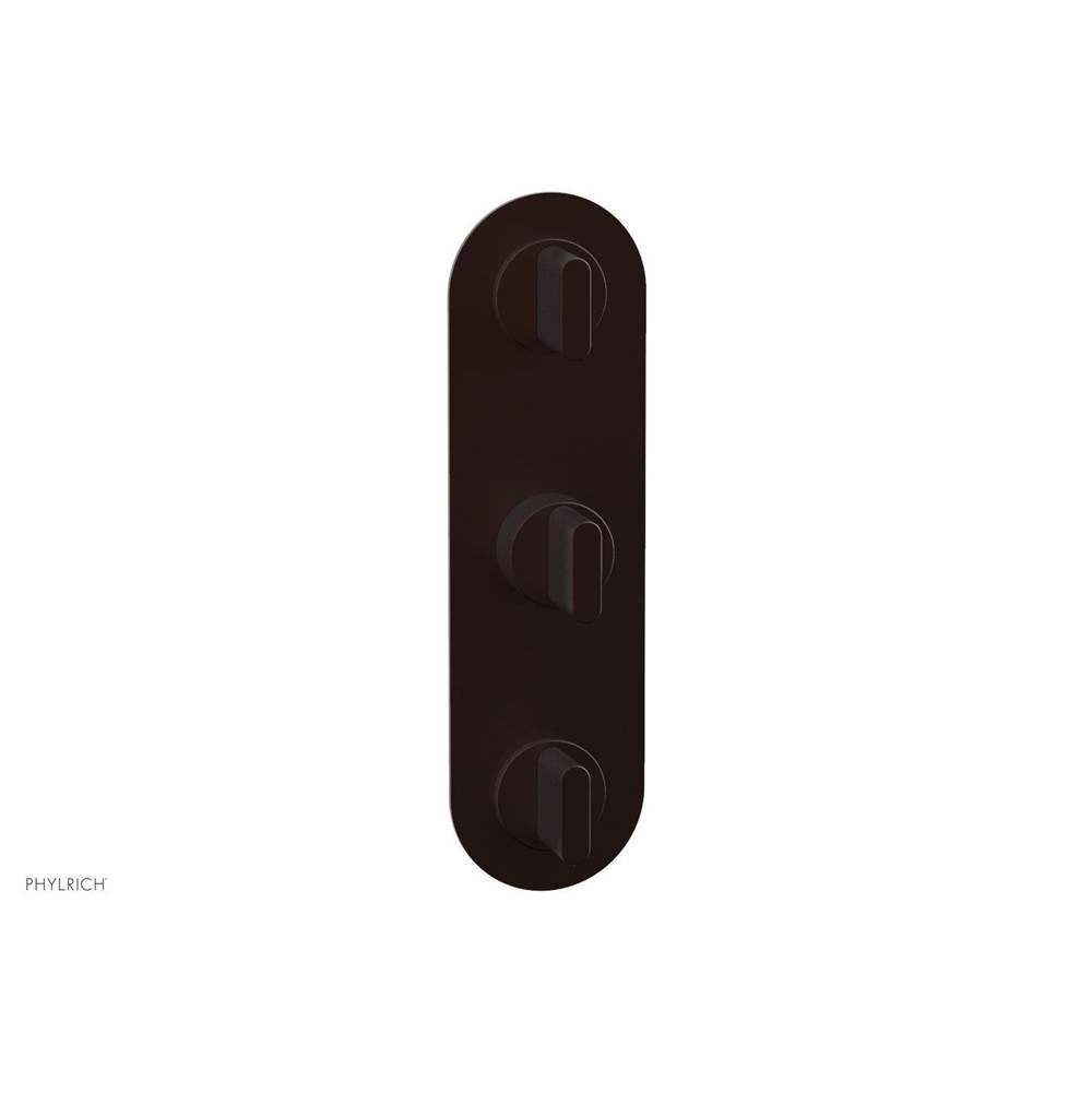 Phylrich - 1/2'' And 3/4''  Rond Therm Shwr To, Blade Handle - Weathered Copper