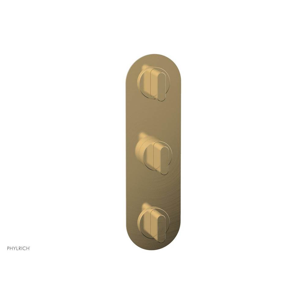 Phylrich - 1/2'' And 3/4''  Rond Therm Shwr To, Blade Handle - Polished Nickel