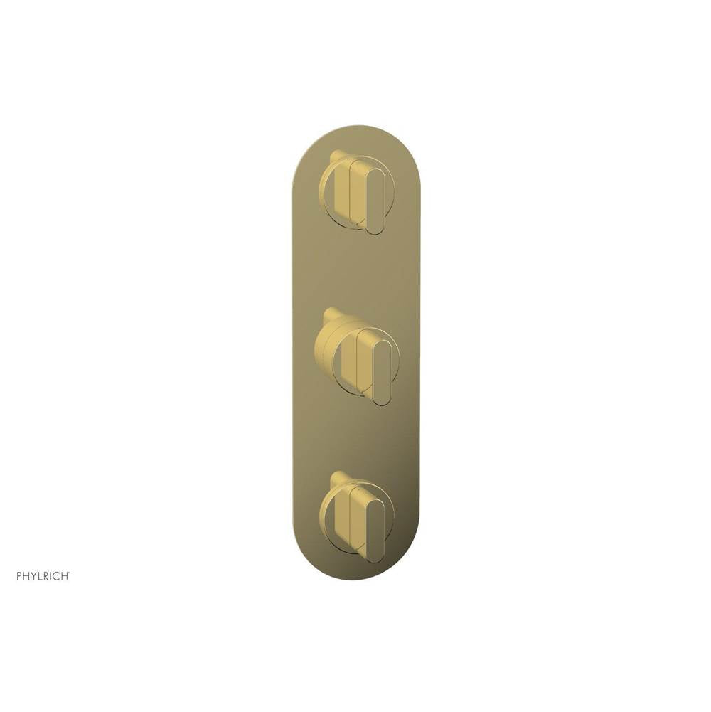 Phylrich - 1/2'' And 3/4''  Rond Therm Shwr To, Blade Handle - French Brass
