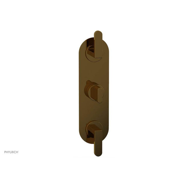 Phylrich - 1/2'' And 3/4'' Rond Therm Shwr To, Lever Handle - French Brass