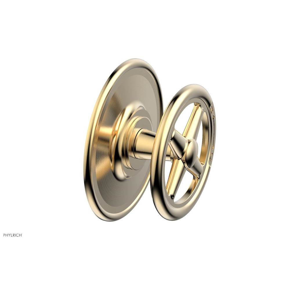 Phylrich - Pb  Works  Shwr Plate Trim, Cross Handle - Satin Brass