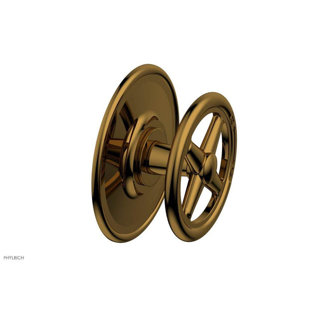 Phylrich - Pb  Works  Shwr Plate Trim, Cross Handle - French Brass