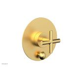 Phylrich - Pb Shower Plate W Div Set Cross Hdl Trim - Burnished Gold
