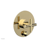 Phylrich - Pb Shower Plate W Div Set Cross Hdl Trim - Polished Brass Uncoated
