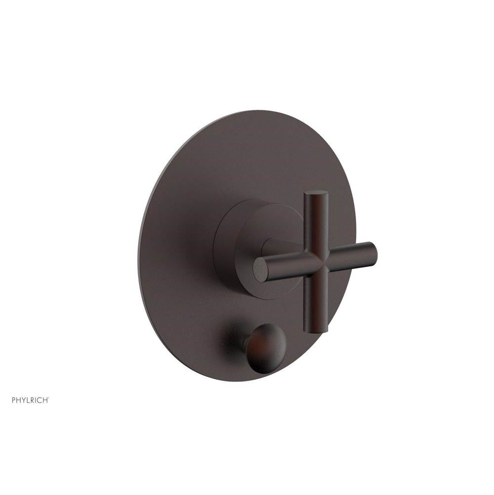 Phylrich - Pb Shower Plate W Div Set Cross Hdl Trim - Weathered Copper