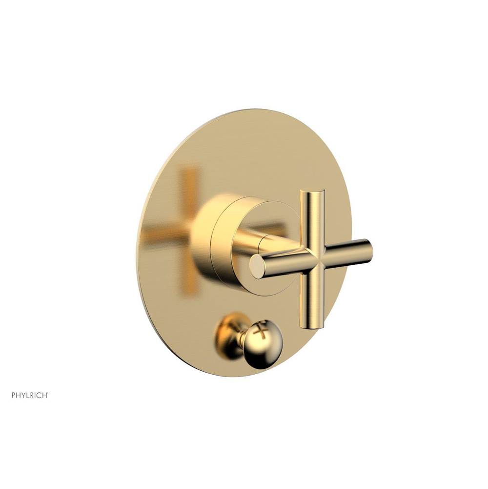 Phylrich - Pb Shower Plate W Div Set Cross Hdl Trim - Polished Nickel