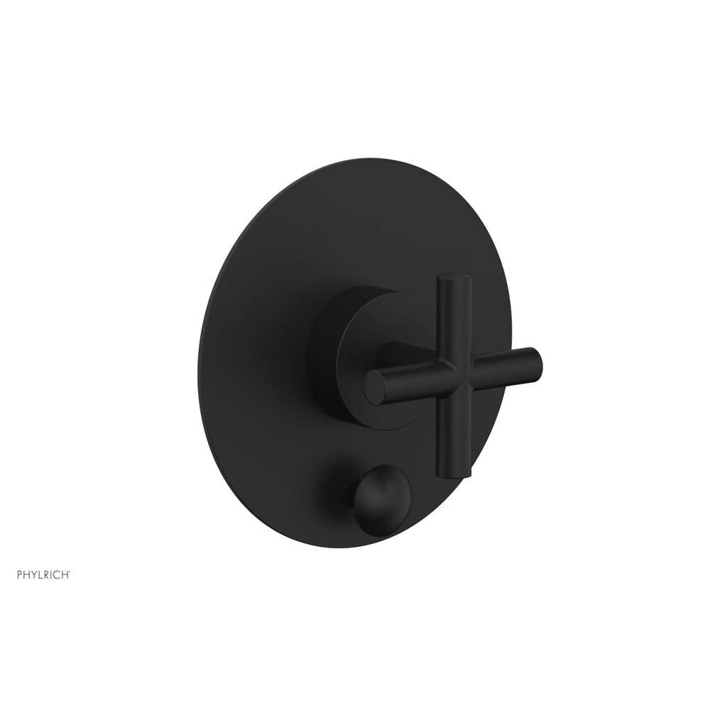 Phylrich - Pb Shower Plate W Div Set Cross Hdl Trim - Satin Nickel