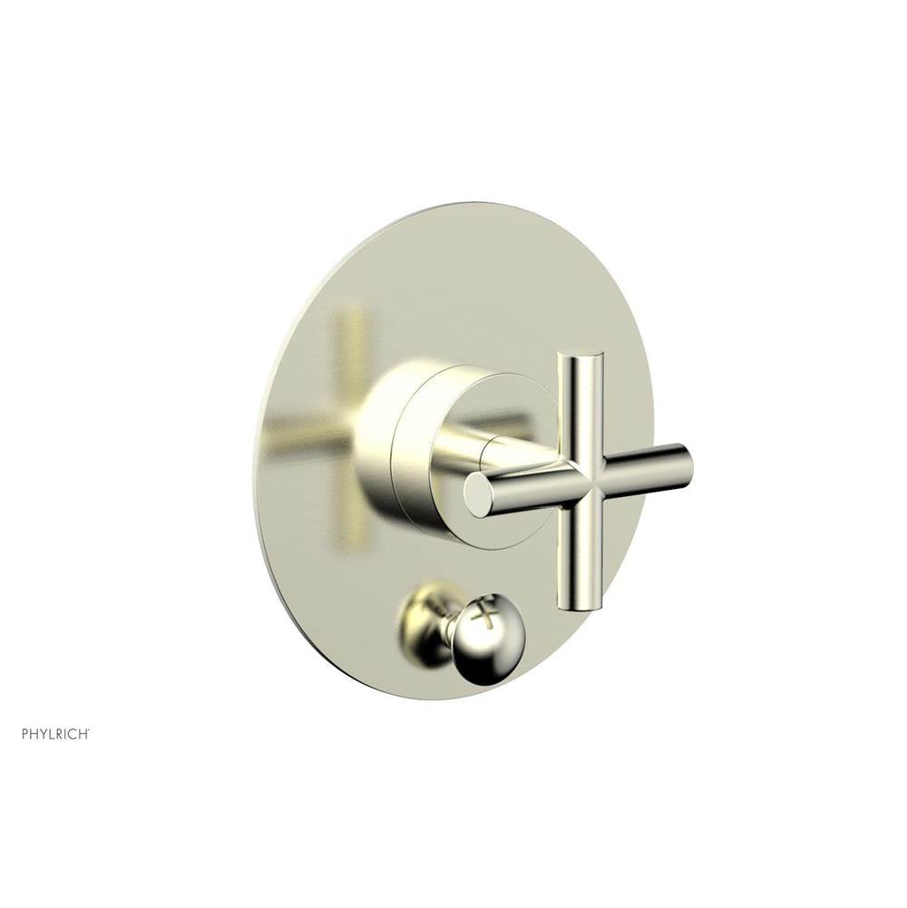 Phylrich - Pb Shower Plate W Div Set Cross Hdl Trim - Polished Chrome