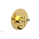 Phylrich - Pb Shower Plate W Div Set Cross Hdl Trim - Polished Gold