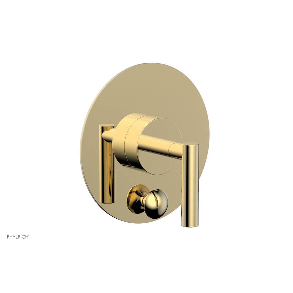 Phylrich - Pb Shower Plate W Div Set Lever Hdl Trim - Polished Brass Uncoated