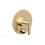 Phylrich - Pb Shower Plate W Div Set Lever Hdl Trim - Satin Brass
