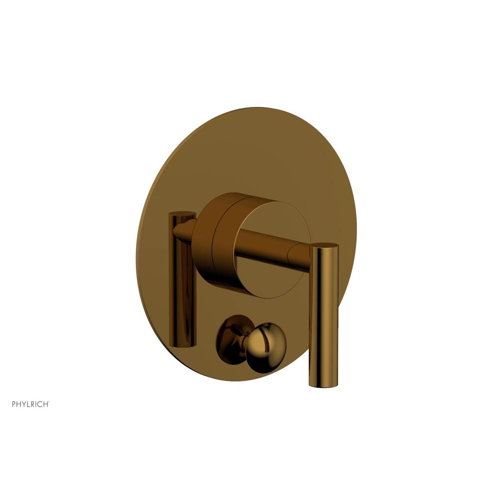 Phylrich - Pb Shower Plate W Div Set Lever Hdl Trim - French Brass