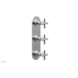 Phylrich - 3 Cross Handle 1/2 & 3/4 Ts Trim Kit - Satin chrome