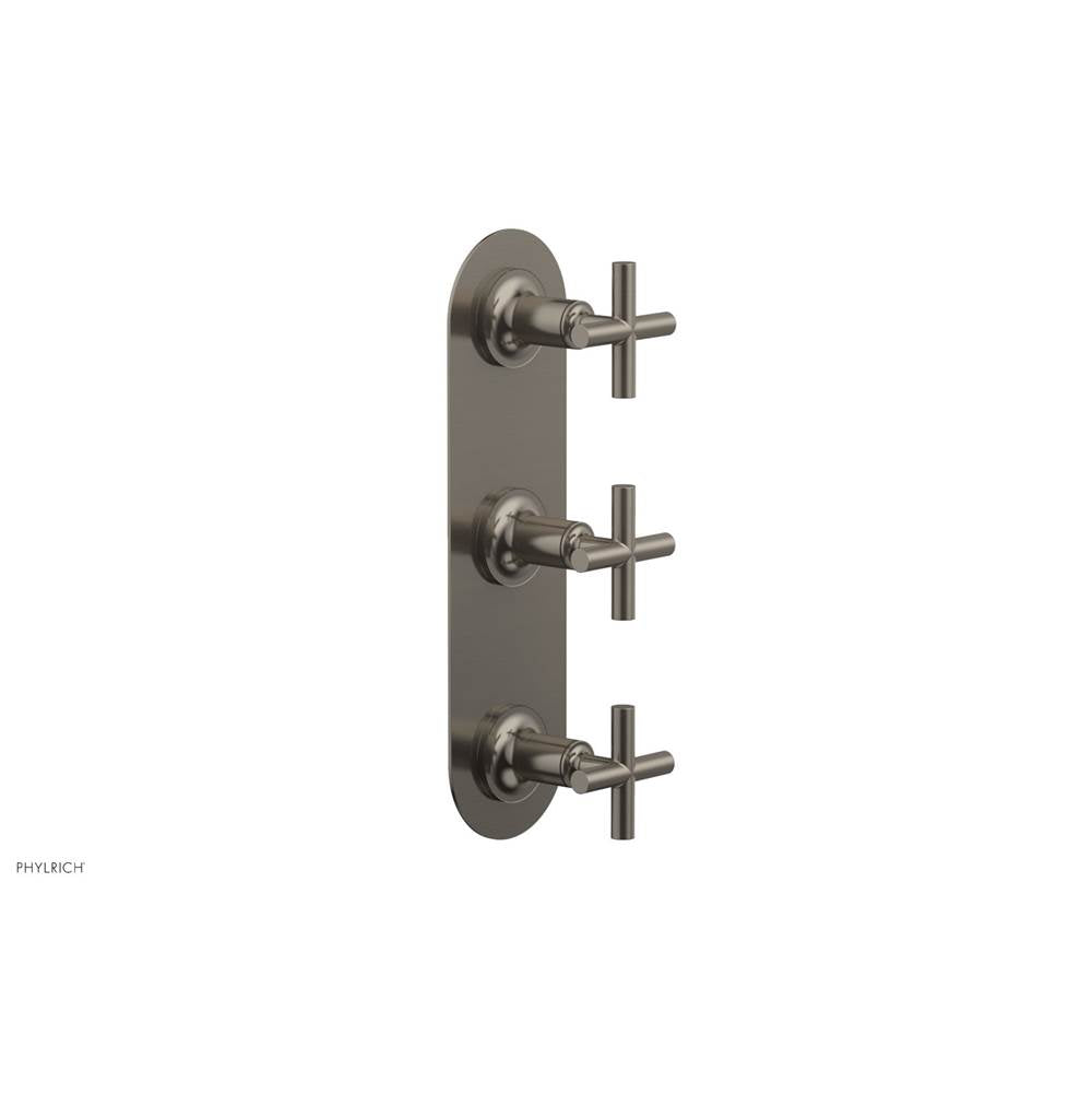 Phylrich - 3 Cross Handle 1/2 & 3/4 Ts Trim Kit - Pewter