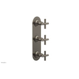 Phylrich - 3 Cross Handle 1/2 & 3/4 Ts Trim Kit - Pewter